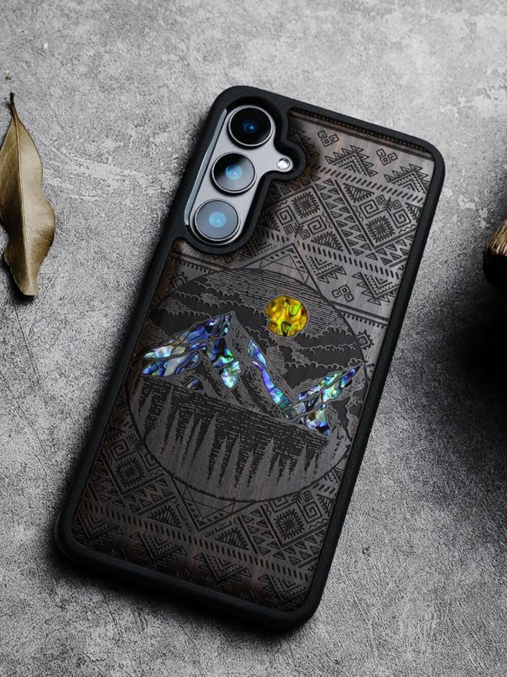 Carveit Designer Wooden Case for Samsung Galaxy S24 Plus Case [Wood Engraving